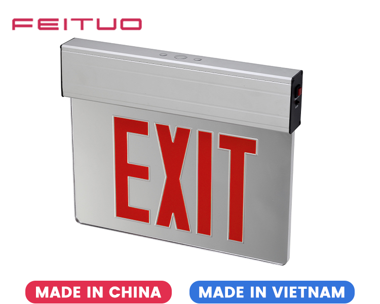Luz de salida de carcasa de aluminio JELEX2RM-UL con panel acrílico de alto grado